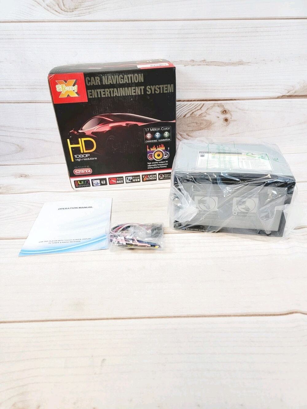 Car Navigation Entertainment System HD 1080P 52Wx4 Touchscreen Open Box